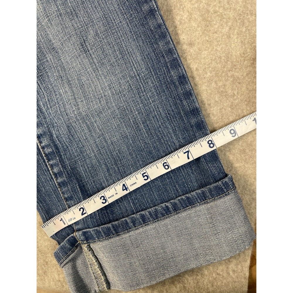 Tommy Hilfiger Denim Capris Size 8 Cuffed Bottom Front Button Pockets - Picture 10 of 10